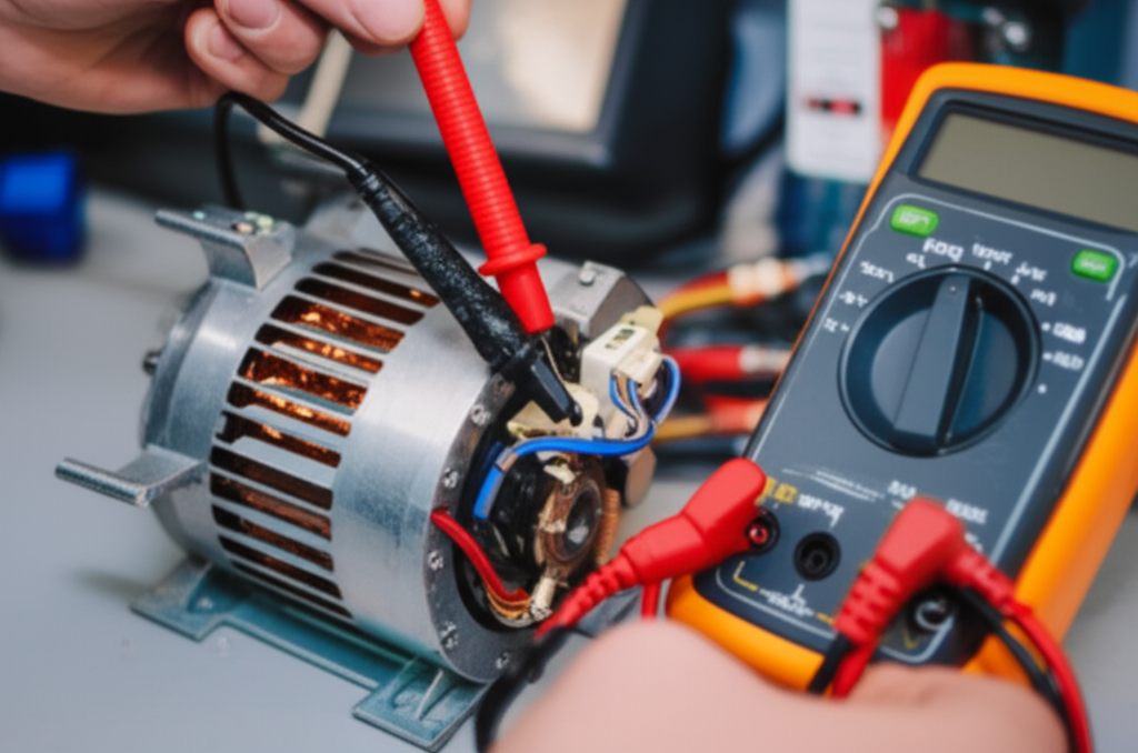 How to Test an Electric Motor with a Multimeter Voltmeter Function for Common Faults